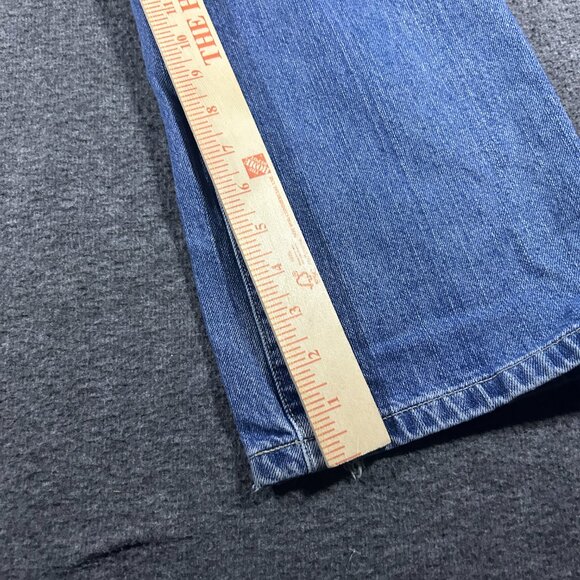 Vintage Tommy Hilfiger Jeans Womens 10 Blue Denim Wide Leg Baggy Y2K - Picture 10 of 14